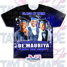 Load image into Gallery viewer, Digital Photoshop 3D Blue Nimitz Graduation Editable Template for Sublimation or DTF