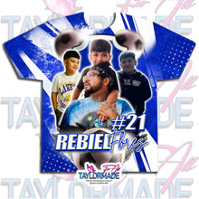 Load image into Gallery viewer, Digital Photoshop 3D Blue Soccer Sports Editable Template for Sublimation or DTF