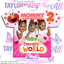 Load image into Gallery viewer, Pink Red Elmo 3D Birthday Shirt