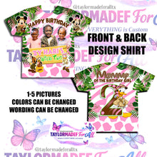Load image into Gallery viewer, Girl Safari Minnie Mouse 3D Birthday Shirt