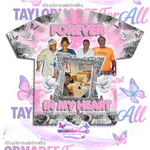 Load image into Gallery viewer, 3D Memorial/Rip Pink Silver Rose Frame