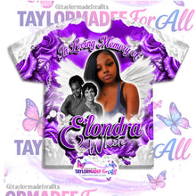 Load image into Gallery viewer, 3D Memorial/Rip Purple Roses Forever Skies 2026 Memorial Rip
