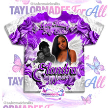 Load image into Gallery viewer, 3D Memorial/Rip Purple Roses Forever Skies 2026 Memorial Rip
