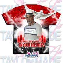 Load image into Gallery viewer, 3D Memorial/Rip Red Black Lightning