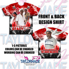 Load image into Gallery viewer, 3D Memorial/Rip Red Black Lightning