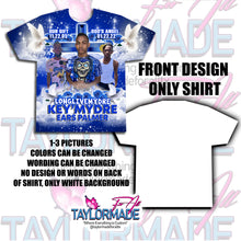 Load image into Gallery viewer, 3D Memorial/Rip Blue Rose Cross