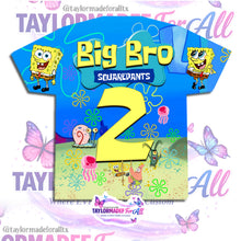 Load image into Gallery viewer, Spongbob 3D Birthday Shirt