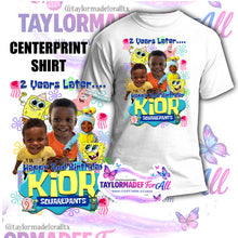 Load image into Gallery viewer, Spongbob 3D Birthday Shirt