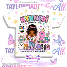Load image into Gallery viewer, Toca Boca Birthday 3D Birthday Shirt