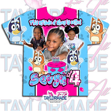 Load image into Gallery viewer, Bluey 3D Birthday Shirt