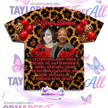 Load image into Gallery viewer, Leopard Print Red Crown Virgo 3D Birthday Shirt