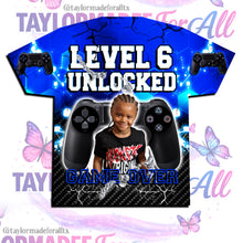 Load image into Gallery viewer, Level Up Gamer 3D Birthday Shirt