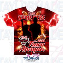 Load image into Gallery viewer, Red Lightning Football 3D Sports All Over Print Shirt