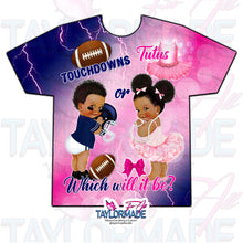 Load image into Gallery viewer, Touchdown and Tutus 3D Baby Shower All Over Shirt