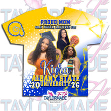 Load image into Gallery viewer, Digital Photoshop 3D Albany Yellow Blue Graduation Editable Template for Sublimation or DTF
