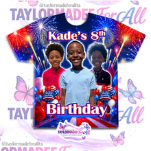Load image into Gallery viewer, 4th of July 3D Birthday Shirt
