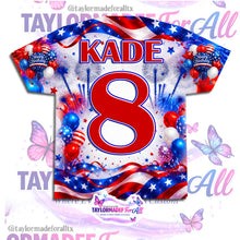 Load image into Gallery viewer, 4th of July 3D Birthday Shirt
