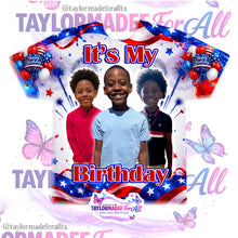 Load image into Gallery viewer, 4th of July 3D Birthday Shirt

