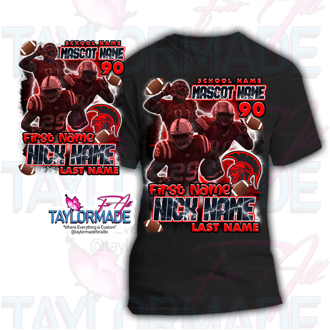 2025 Sports Football DTF Centerprint Cotton Shirt
