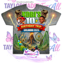 Load image into Gallery viewer, Orlando Trip 3D Birthday Shirt
