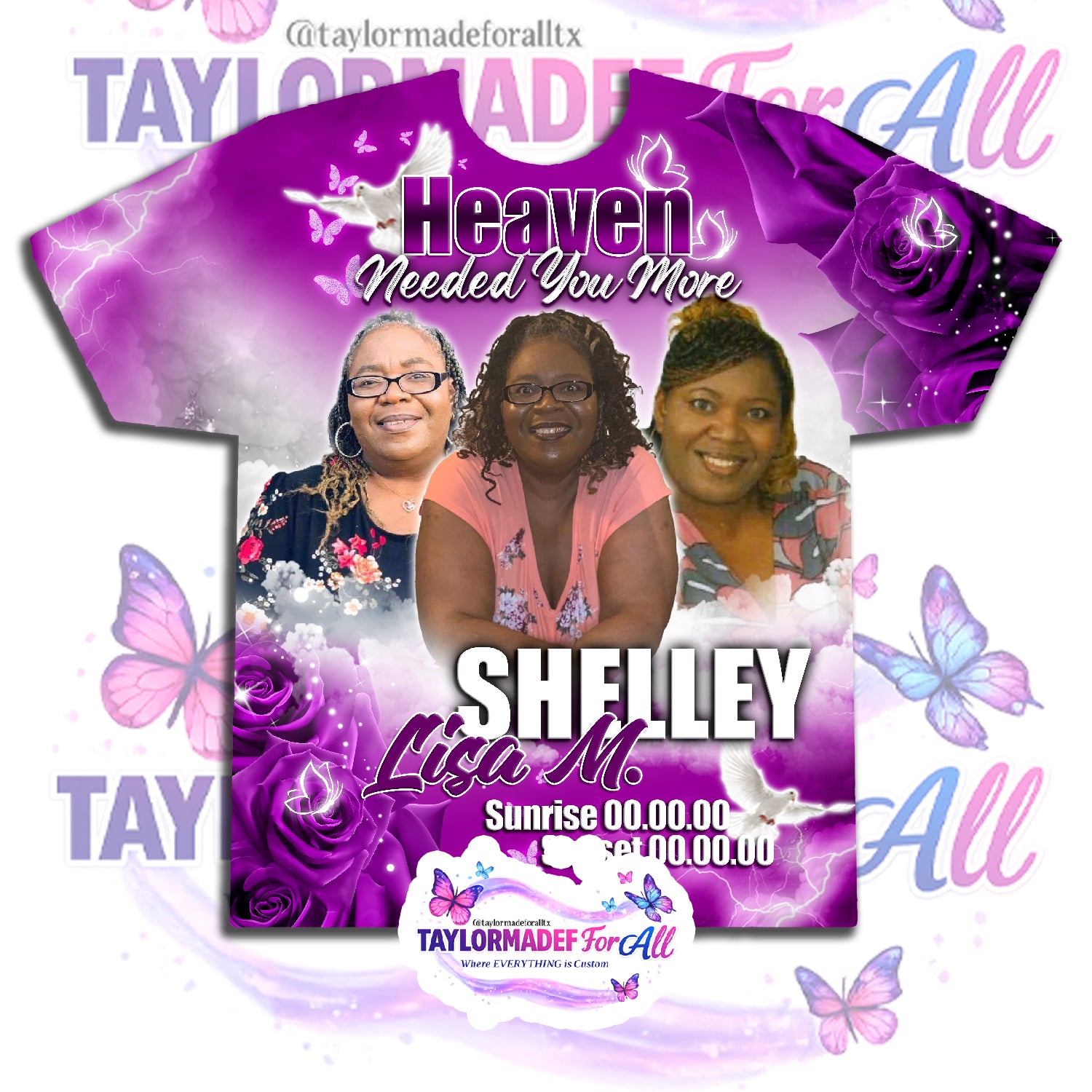 Purple Rip Memorial/Rip 3D All Over Print Shirt | Taylormade For All – Taylormade ...