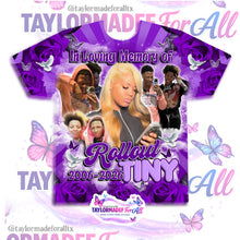 Load image into Gallery viewer, 3D Memorial/Rip Purple &amp; Lavendar Rose
