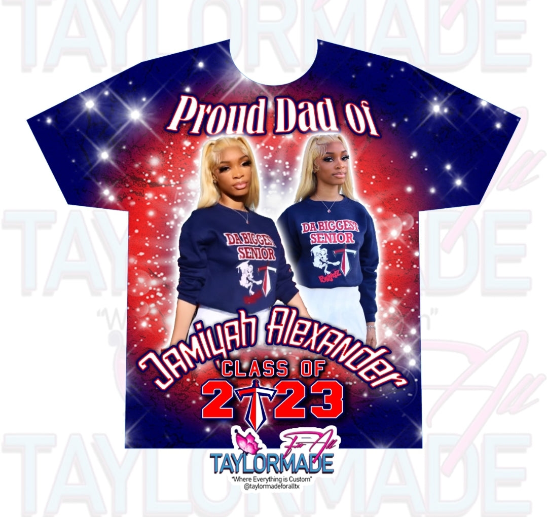 Red and Blue Graduation 21 All Over Shirt