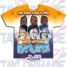 Load image into Gallery viewer, Bluey 3D Birthday Shirt
