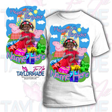 Load image into Gallery viewer, Peppa Pig Birthday 3D Birthday Shirt
