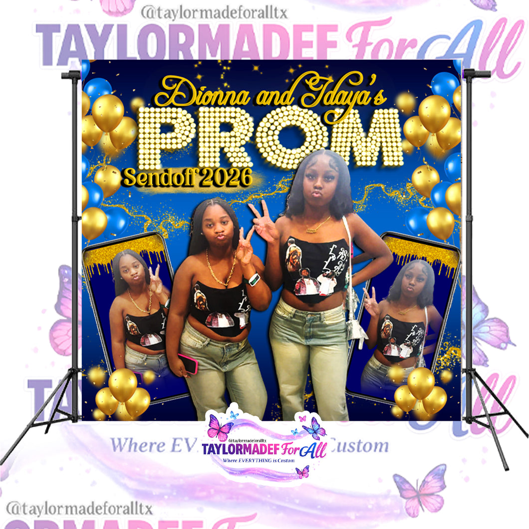 Prom Senior Glitter Custom Backdrop | Taylormade For All – Taylormade ...