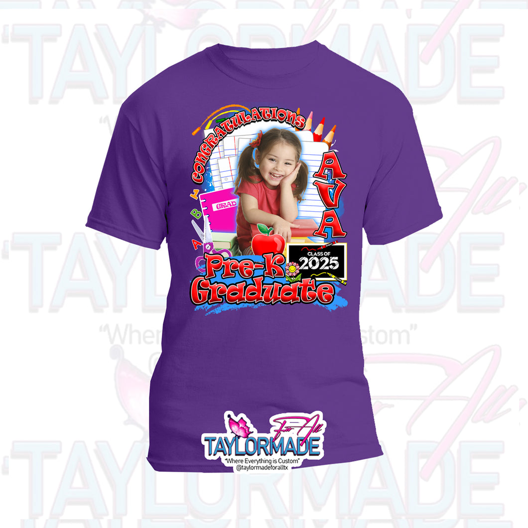Pre-K Graduation DTF Centerprint Cotton Shirt