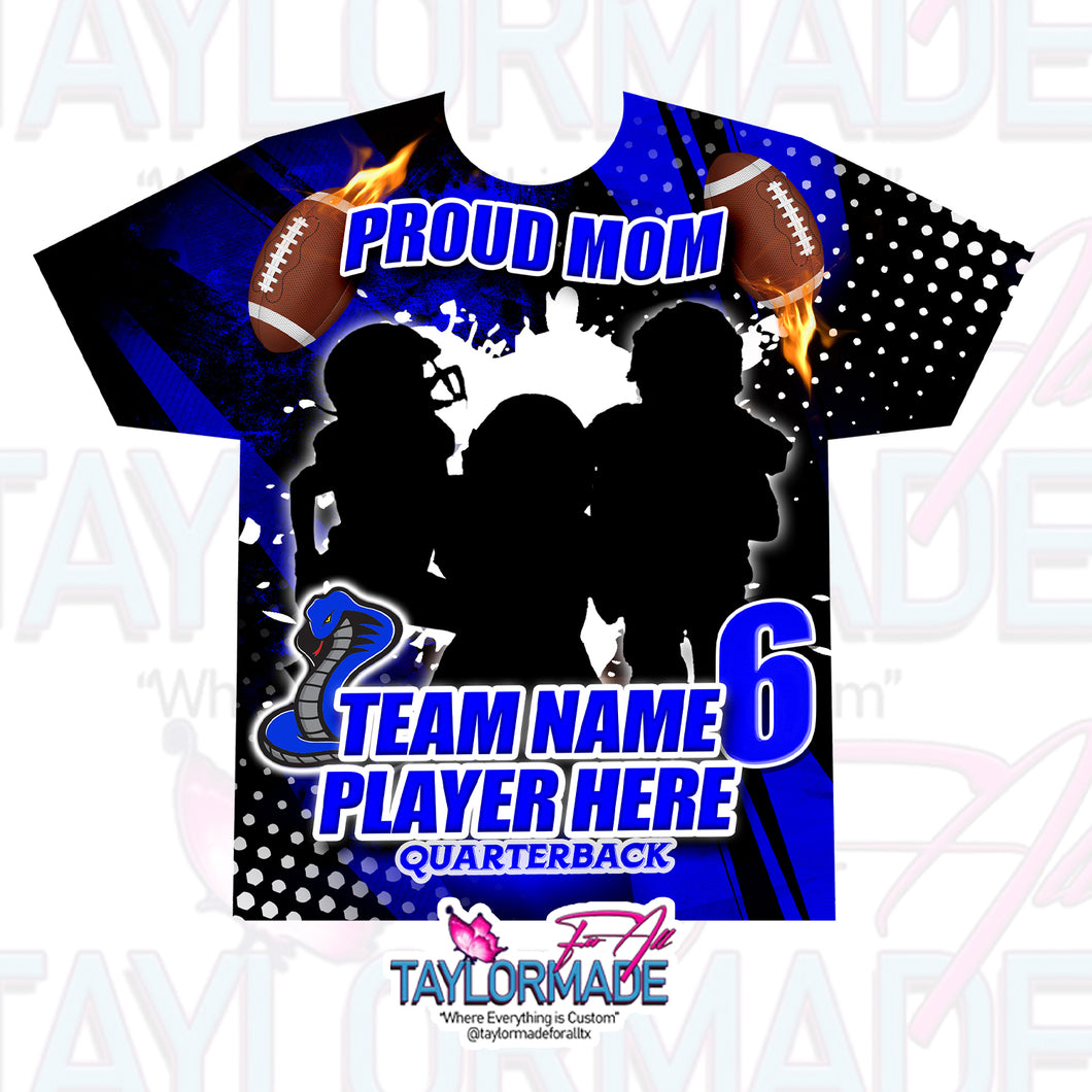 Blue Football 3D Sports All Over Print Shirt