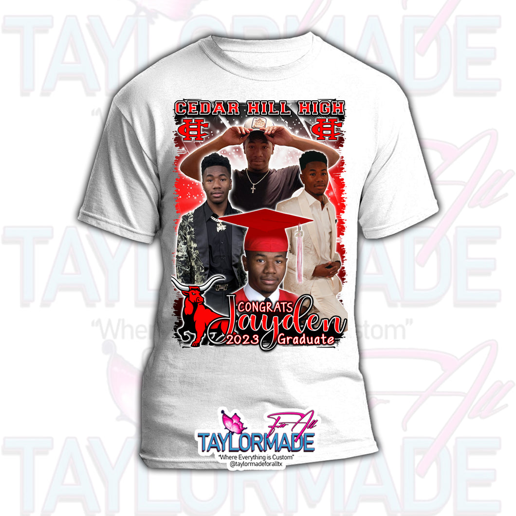 Cedar Hill Graduation DTF Centerprint Cotton Shirt