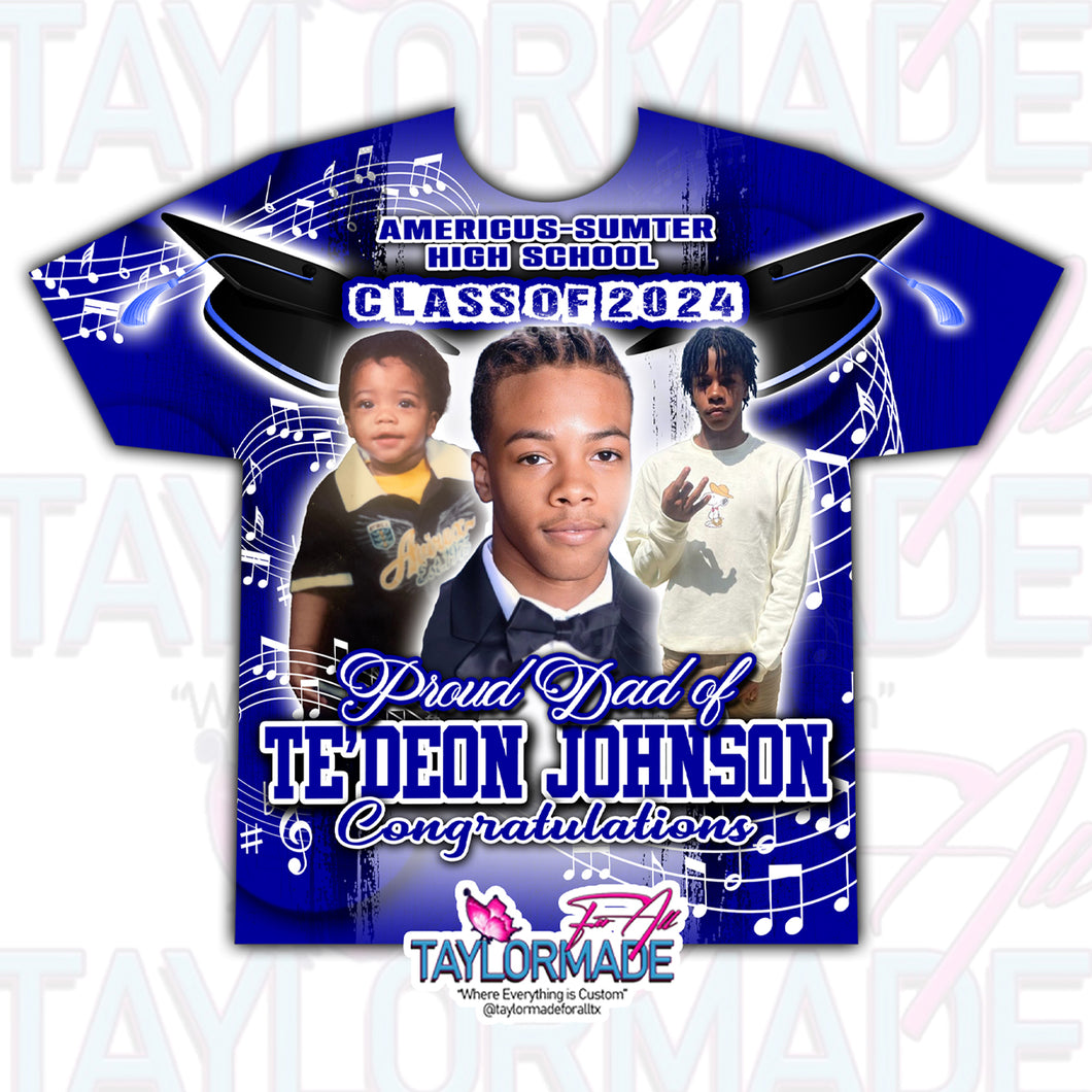 Music Notes Graduation 3D All Over Print Shirt