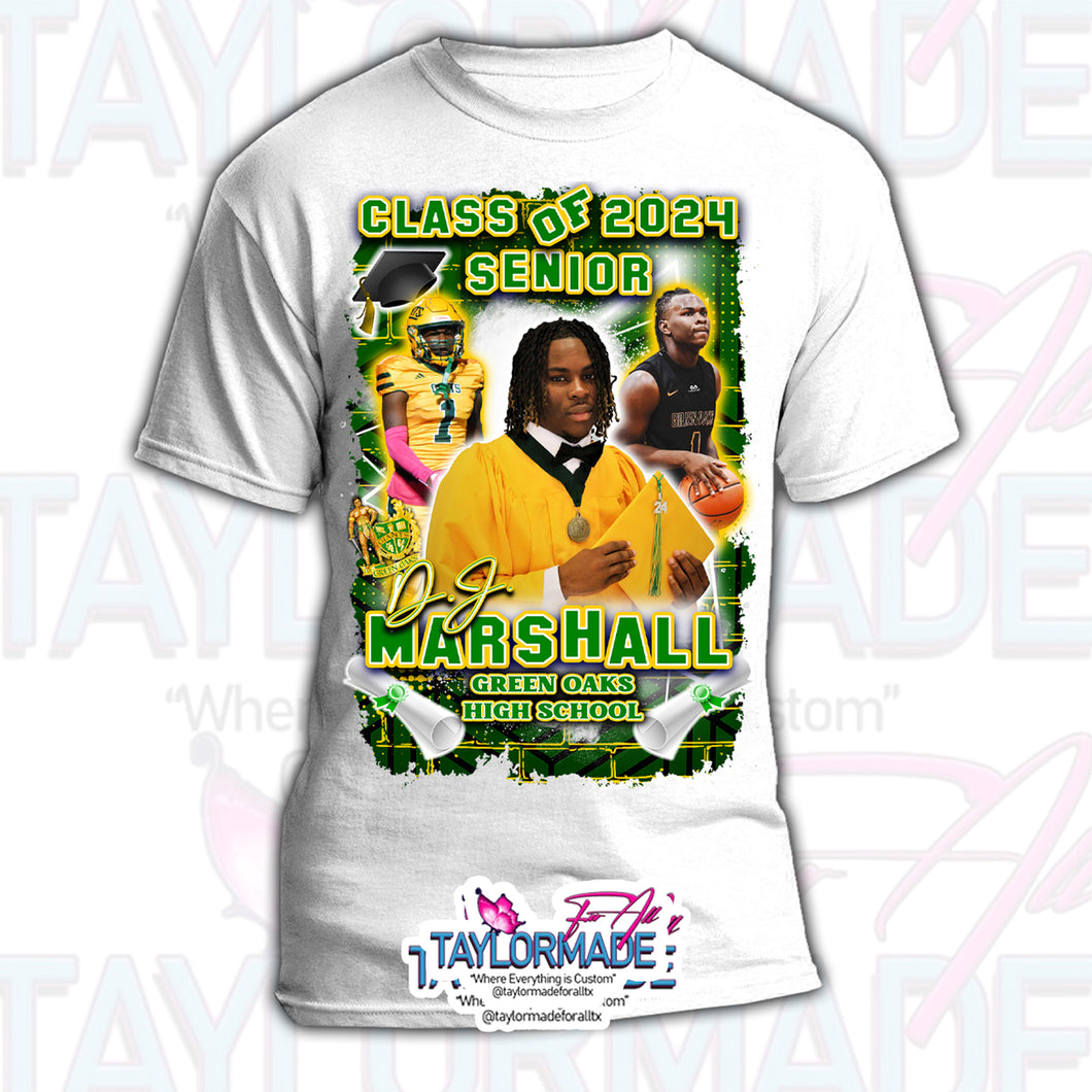 Senior Graduation DTF Centerprint Cotton Shirt