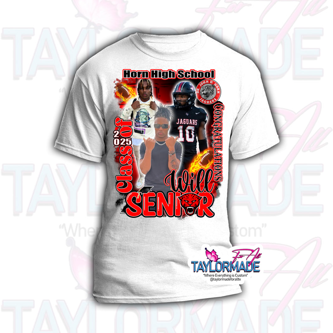 Horn High Graduation DTF Centerprint Cotton Shirt