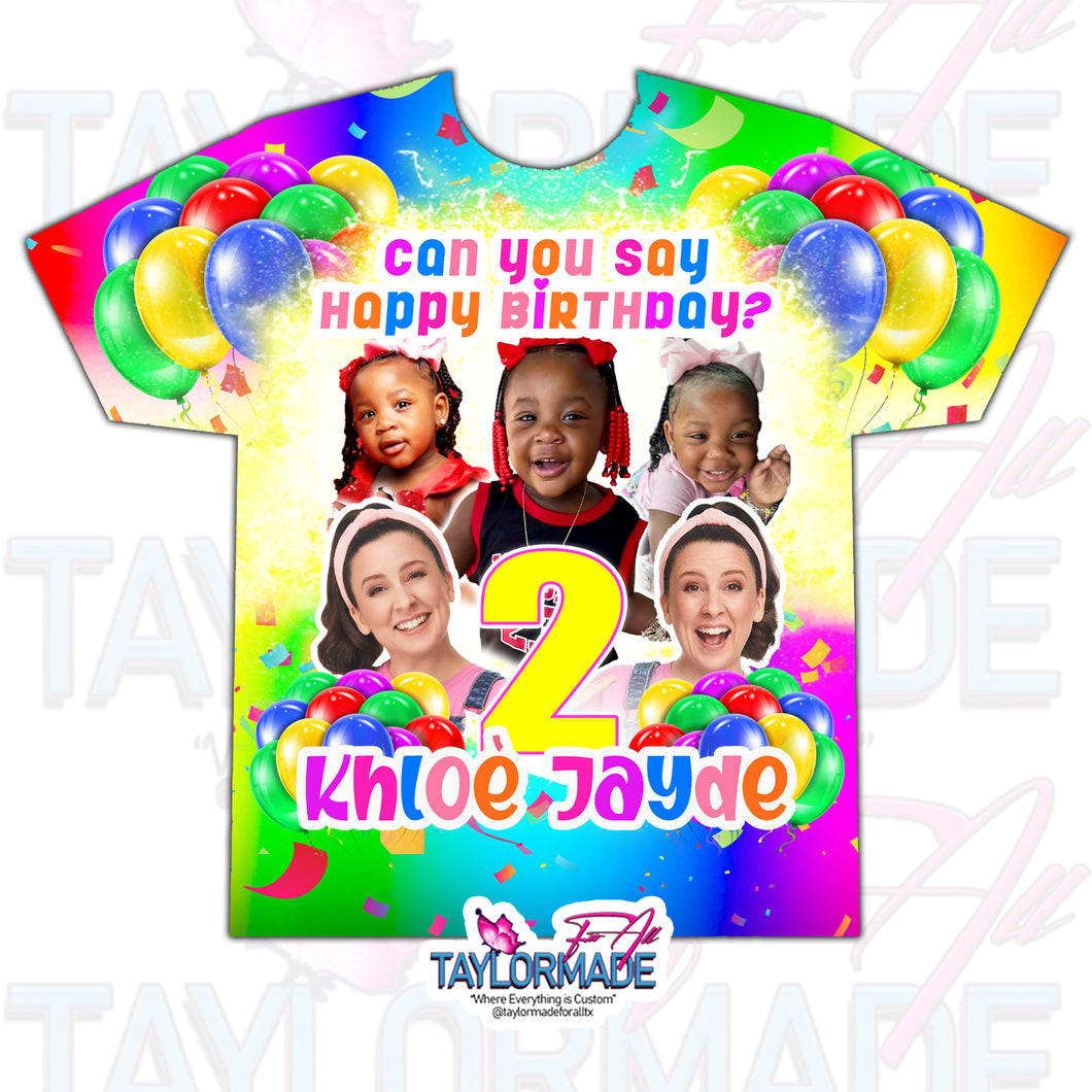 Rainbow Balloons Birthday 3D All Over Print Shirt