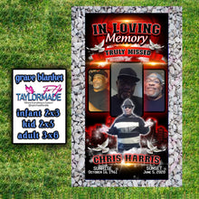 Load image into Gallery viewer, 3 Frame Memorial/Rip Grave Blanket
