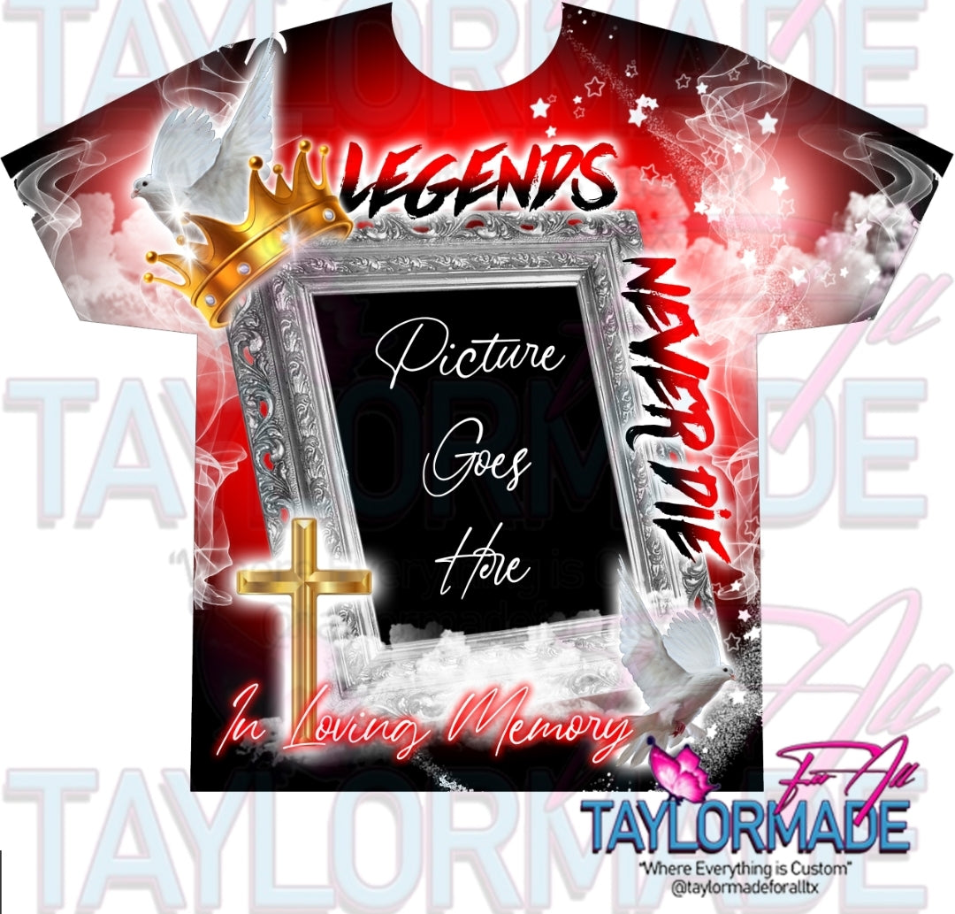 Legends Never Die RIP All Over Print Shirt