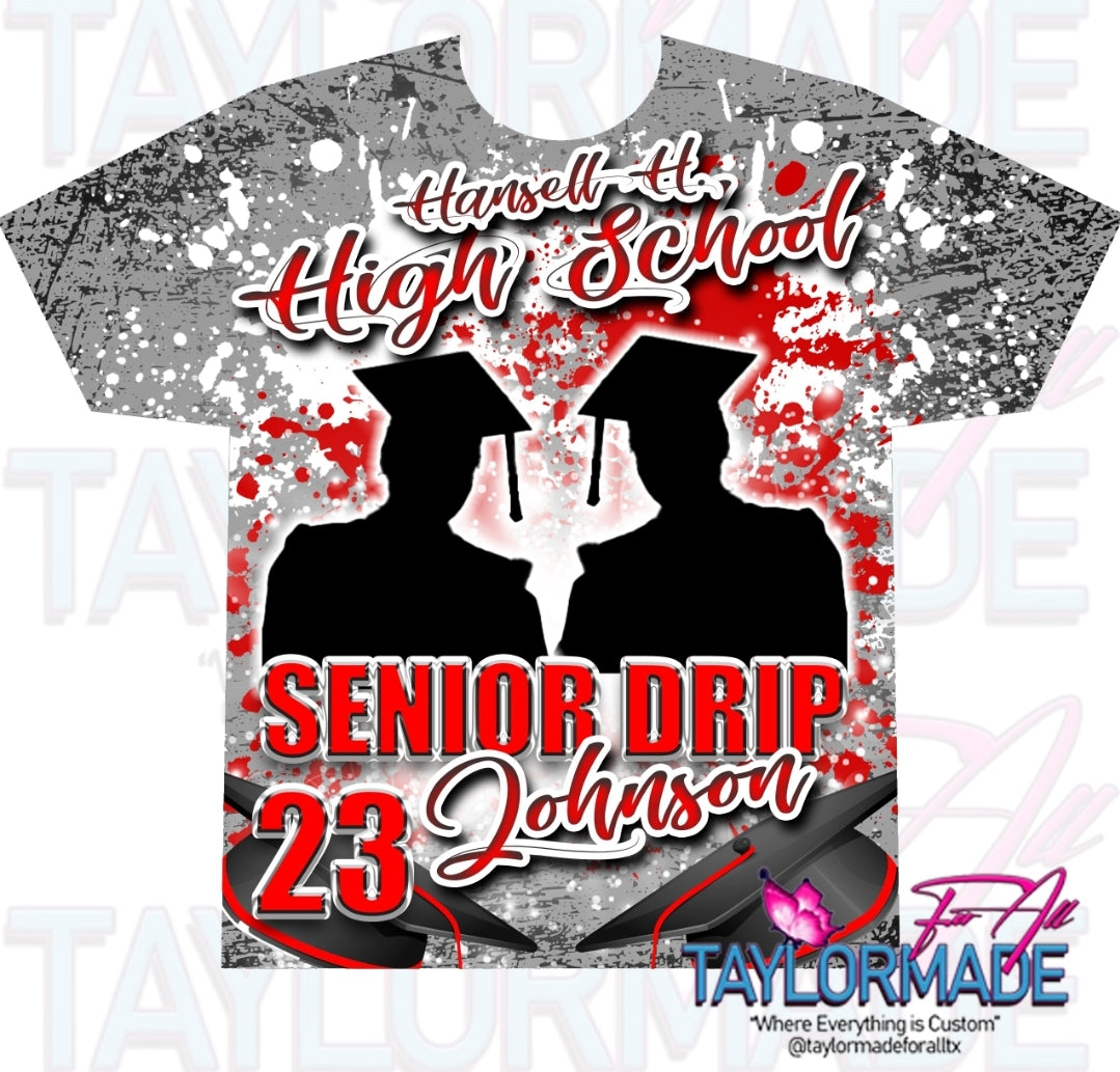 Graduation Senior Drip Collection All Over Shirt